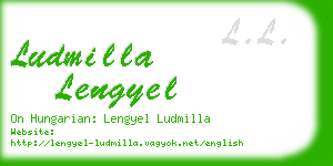 ludmilla lengyel business card